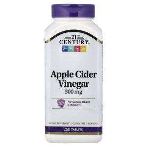 Apple Cider Vinegar 300 mg, 250 Tablets, 21st Century