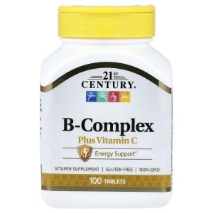B-Complex Plus Vitamin C, 100 Tablets, 21st Century