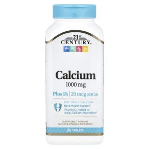 21st Century Calcium Plus D3, 90 Tablets
