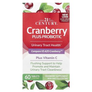 Cranberry Plus Probiotic, 60 Tablets, 21st Century