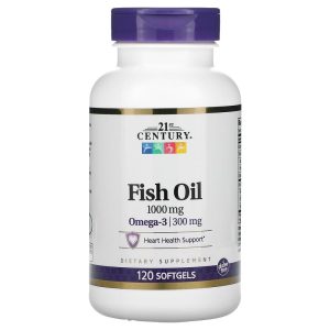 Fish Oil 1,000 mg, 120 Softgels, 21st Century