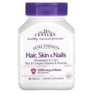 Biotin 10,000 mcg, 90 Tablets, 21st Century
