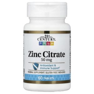 Zinc Citrate 50 mg, 60 Tablets, 21st Century