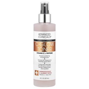 Ang produktong C Glow Toner, Vitamin C + Peptides, 8 fl oz (237 ml), Advanced Clinicals