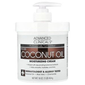 Ang produktong Coconut Oil Moisturizing Cream, 16 oz (454 g), Advanced Clinicals