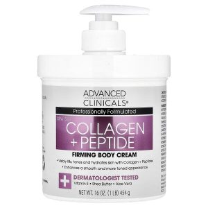 Ang produktong Collagen Peptide Firming Body Cream, 16 oz (454 g), Advanced Clinicals