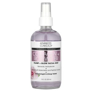 Ang produktong Collagen Rosewater Plump & Glow Facial Mist, 7.5 fl oz (222 ml), Advanced Clinicals