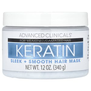 Advanced Clinicals Keratin Sleek Smooth Hair Mask, 12 oz (340 g)