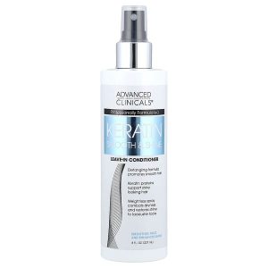 Ang produktong Keratin Smooth Shine Leave-In Conditioner, 8 fl oz (237 ml), Advanced Clinicals