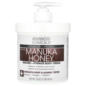 Ang produktong Advanced Clinicals Manuka Honey Restore & Hydrate Body Cream, 16 oz (454 g)