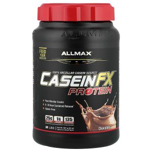 Casein FX 100% Casein Micellar Source Protein Chocolate, 2 lbs (907 g), ALLMAX