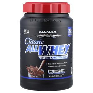 Chocolate, 2 lbs (907 g), AllMax Classic AllWhey 100% Whey Protein Source