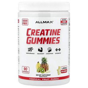 Creatine Gummies Tropical Fruit Punch, 1,250 mg, 90 Gummies, ALLMAX