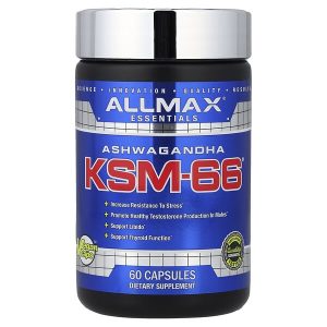 Ashwagandha KSM-66, 60 Capsules, ALLMAX Essentials