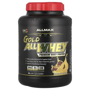Chocolate Peanut Butter, 5 lbs (2.27 kg), ALLMAX Gold AllWhey Premium Whey Protein