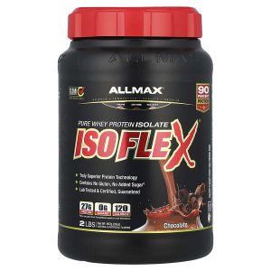 Isoflex Pure Whey Protein Isolate, Chocolate, 2 lbs (907 g), ALLMAX