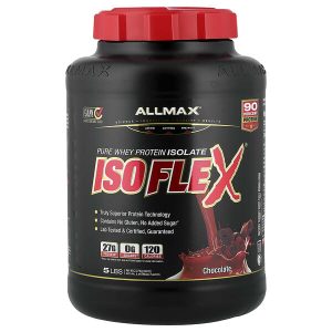 Isoflex Pure Whey Protein Isolate, Chocolate, 5 lbs (2.27 kg), ALLMAX