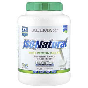 Isonatural Whey Protein Isolate Unflavored, 5 lbs (2.27 kg), ALLMAX