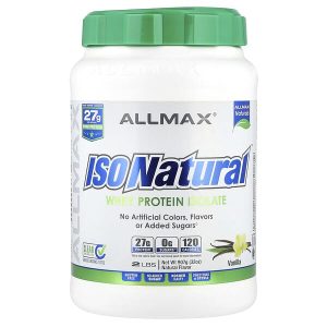 Isonatural Whey Protein Isolate Vanilla, 2 lbs (907 g), ALLMAX