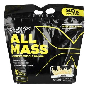 ALLMASS Advanced Muscle Gainer, Vanilla, 5 lbs (2.27 kg), ALLMAX