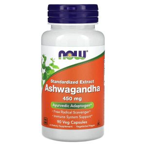 Ashwagandha Standardized Extract 450 mg, 90 Veg Capsules, Now Foods