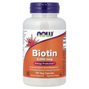 Ang produktong Biotin 5,000 mcg, 120 Veg Capsules, Now Foods