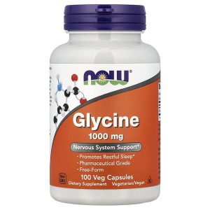 Glycine 1,000 mg, 100 Veg Capsules, Now Foods