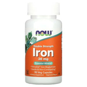 Ang produktong NOW Foods Iron 36 mg, 90 Veg Capsules