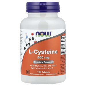 L-Cysteine 500 mg, 100 Tablets, Now Foods