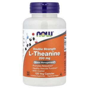 L-Theanine 200 mg, 120 Veg Capsules, Now Foods