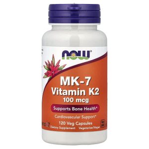 MK-7 Vitamin K-2, 100 mcg, 120 Veg Capsules, Now Foods