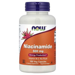 Niacinamide 500 mg, 100 Veg Capsules, NOW Foods