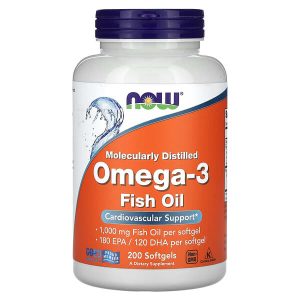 Ang produktong Omega-3 Fish Oil, 200 Softgels, Now Foods