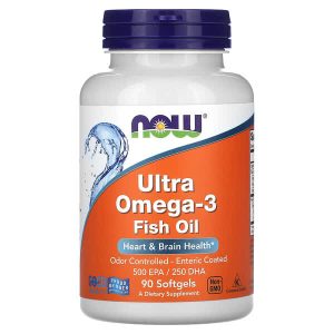 Ang produktong Ultra Omega-3 Fish Oil, 90 Softgels, Now Foods