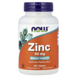 Ang produktong Zinc 50 mg, 250 Tablets, NOW Foods
