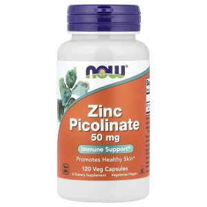 Ang produktong Zinc Picolinate 50 mg, 120 Veg Capsules, Now Foods