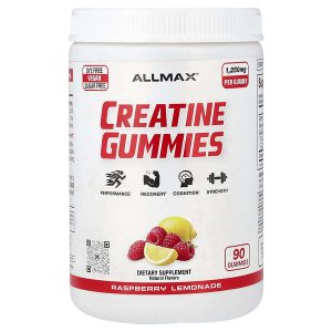 Creatine Gummies, Raspberry Lemonade, 1,250 mg, 90 Gummies, ALLMAX
