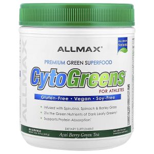 Cytogreens Premium Green Superfood para sa mga Atleta, Acai Berry Green Tea, 1.2 lbs (535 g), ALLMAX