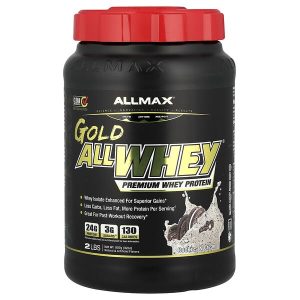 AllWhey Premium Whey Protein Cookies Cream, 32 oz (907 g), ALLMAX Gold