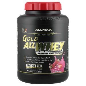 AllWhey Premium Whey Protein Strawberry, 5 lbs (2.27 kg), ALLMAX Gold