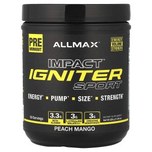 Impact Igniter Sport Pre-Workout, Peach Mango, 11.29 oz (320 g), ALLMAX
