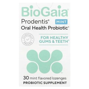 Prodentis Oral Health Probiotic for Healthy Gums & Teeth, Mint, 30 Probiotic Lozenges, BioGaia