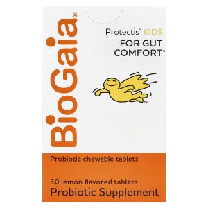 Protectis Kids for Gut Comfort Lemon 100 Million CFU, 30 Probiotic Chewable Tablets, BioGaia
