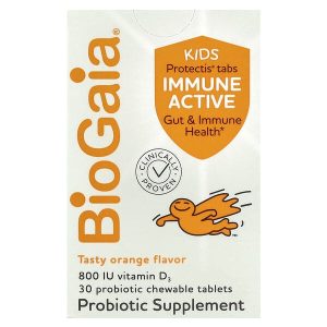 Protectis Kids Immune Active Tasty Orange, 30 Probiotic Chewable Tablets, BioGaia