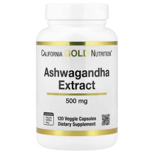 Ashwagandha 500 mg, 120 Veggie Capsules, California Gold Nutrition