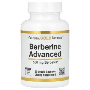 Berberine Advanced Berbevis Phytosome with Berberine Phospholipid Complex with Sunflower Lecithin, 550 mg, 60 Veggie Capsules, California Gold Nutrition