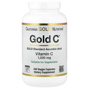 Gold C, USP Grade Vitamin C, 1,000 mg, 240 Veggie Capsules, California Gold Nutrition
