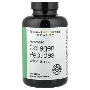 Hydrolyzed Collagen Peptides Type I & III and Vitamin C, 250 Tablets, California Gold Nutrition