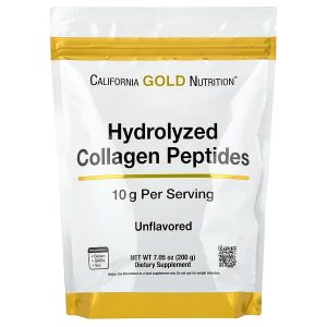 Hydrolyzed Collagen Peptides Type I & III, Unflavored, 7.05 oz (200 g), California Gold Nutrition
