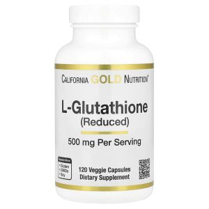 L-Glutathione Reduced 500 mg, 120 Veggie Capsules, California Gold Nutrition